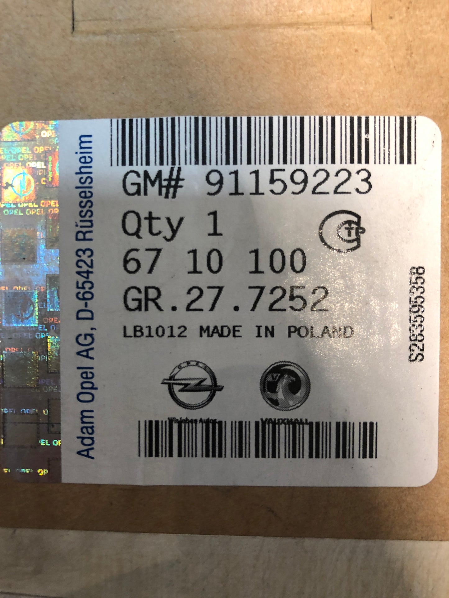 Original GM Opel Frontera B Nebelscheinwerfer Links Neu