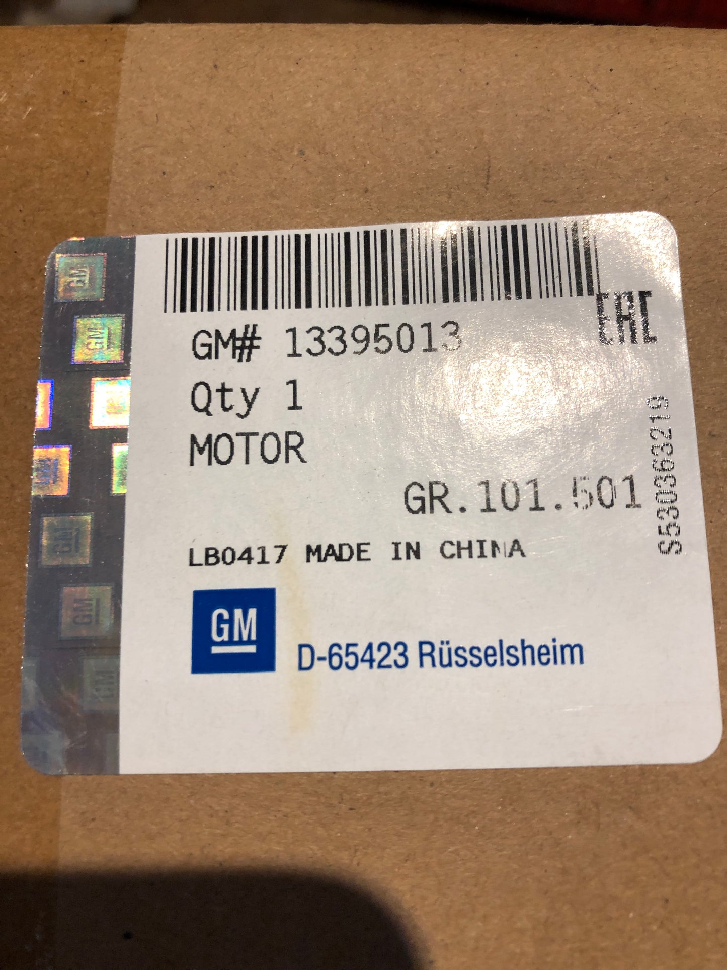 Original Opel Astra J Wischermotor hinten Neu