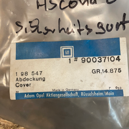 Original GM Opel Ascona C Abdeckung Sicherheitsgurtaufroller rechts Neu