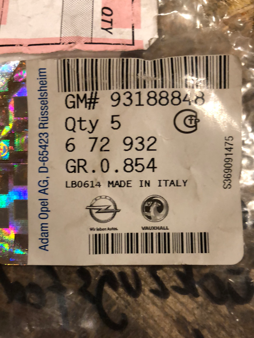 Original GM Opel Corsa D Rückzugfeder Kupplung Neu