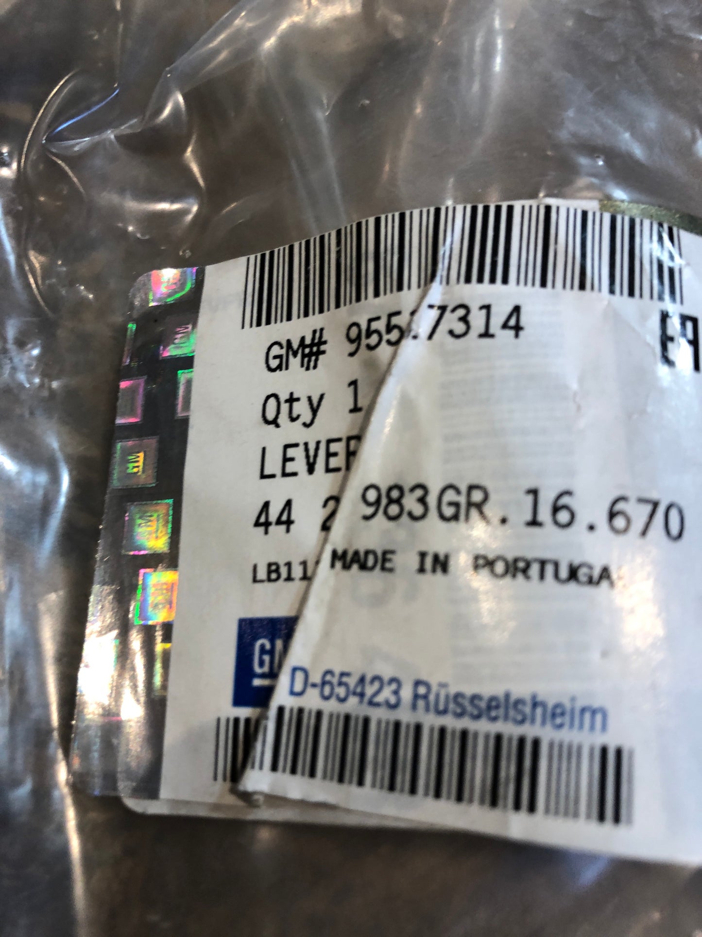Original Opel Vivaro B Hebel Rückenlehne Vordersitz Neu