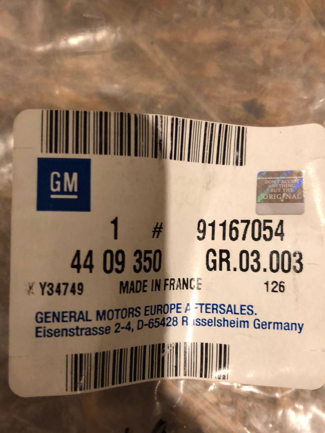 Original GM Opel Vivaro Tankdeckel Abweiser Neu