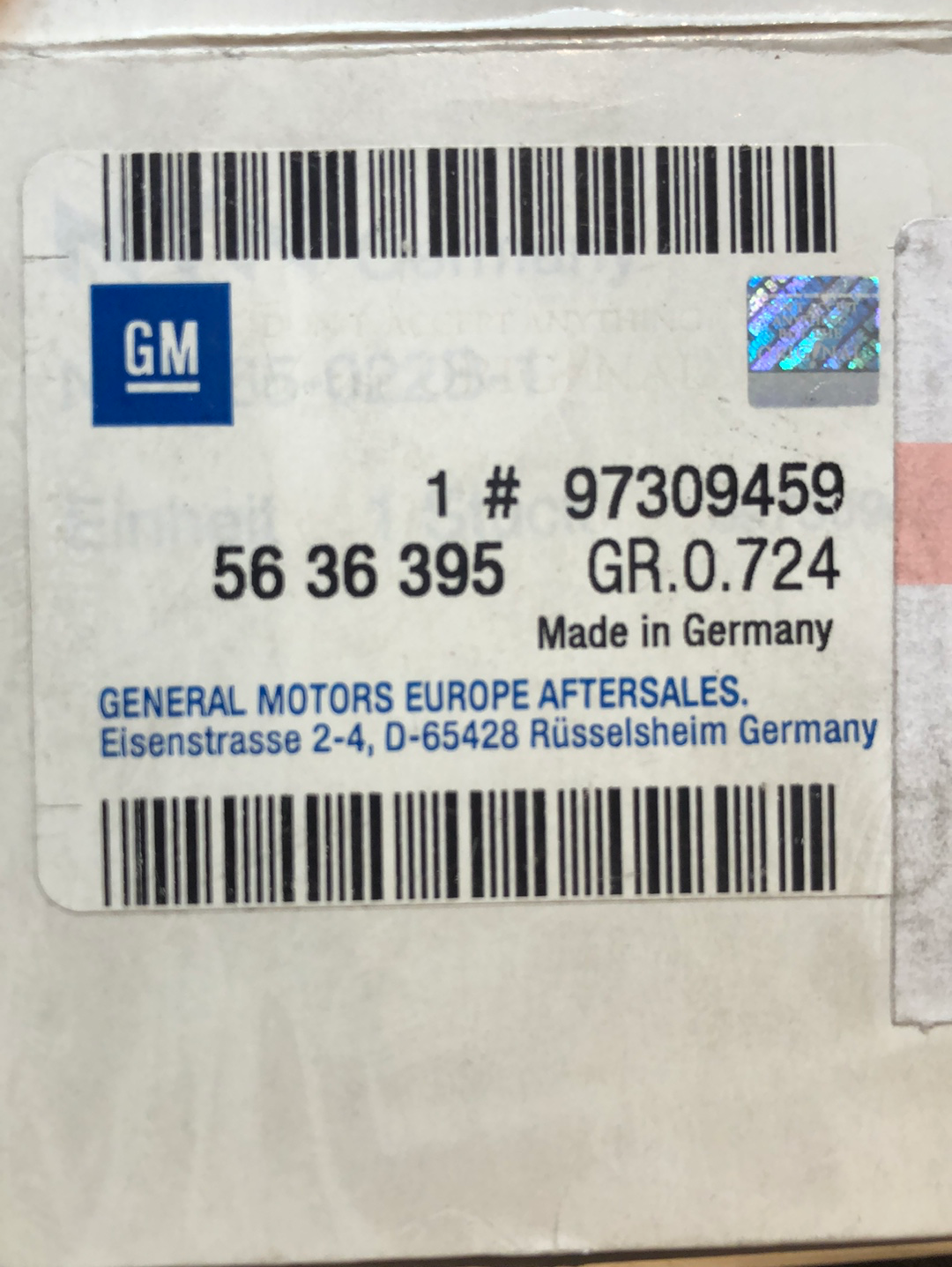 Original GM Opel Corsa C Combo Meriva Astra G Spannrolle Zahnriemen Neu