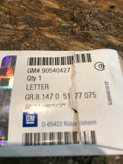 Original 1,6 16V Schriftzug NEU