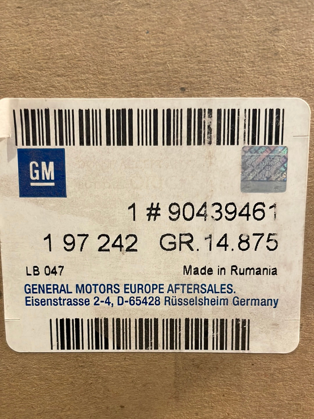 Original GM Opel Meriva B 3-Punkt Sicherheitsgurt hinten rechts Neu
