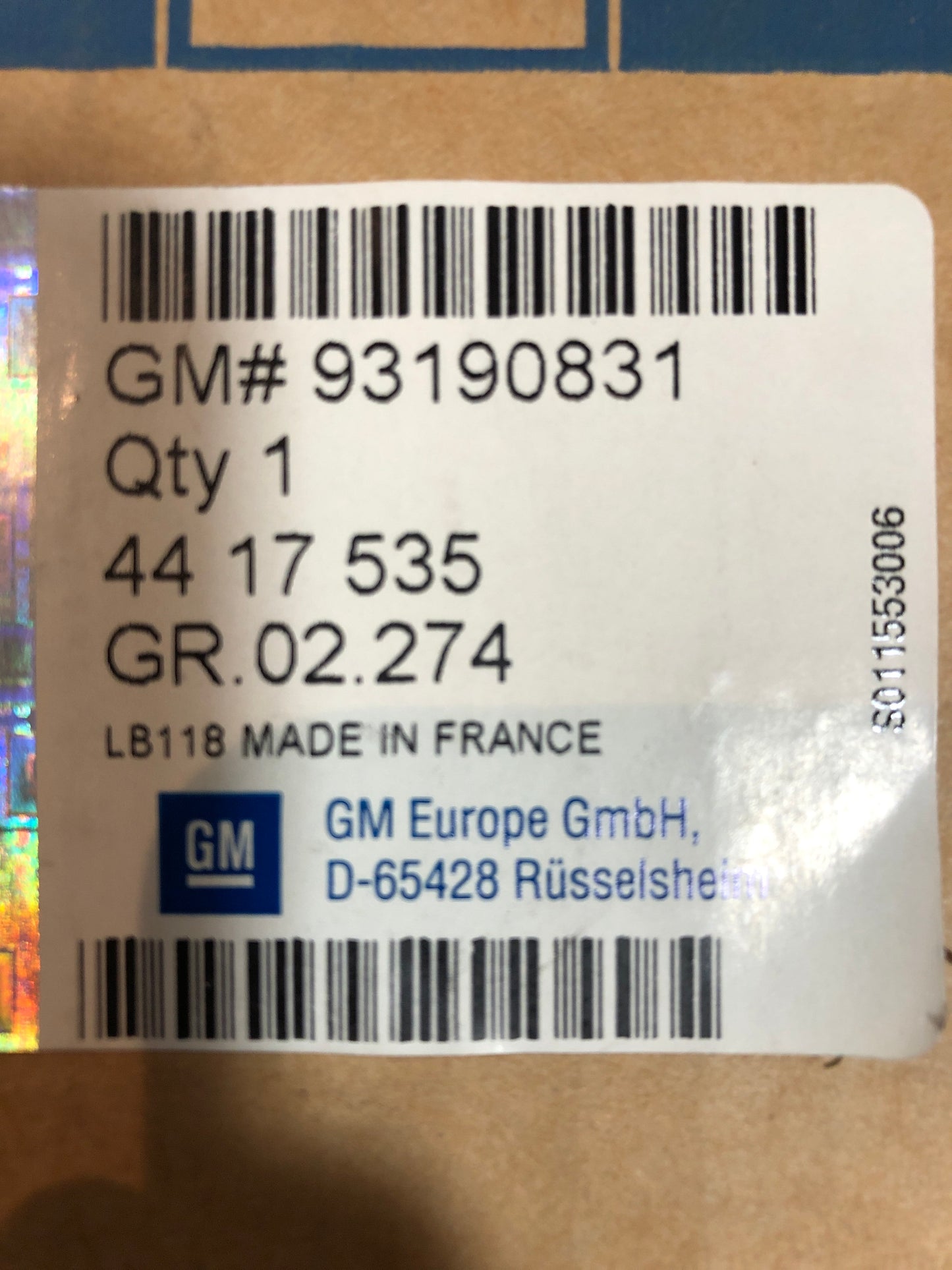 Original Opel Movano Vivaro Keilrippenriemensatz Neu