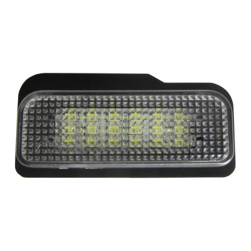 LED Kennzeichenbeleuchtung, 2 St., 3 LED, E-Zeichen, kompatibel mit Bordcomputer passend für Mercedes E-Klasse Limo/Kombi W211 00-07, C-Klasse W203 Kombi 00-07, CLS W219 04-, SLK R171 04-