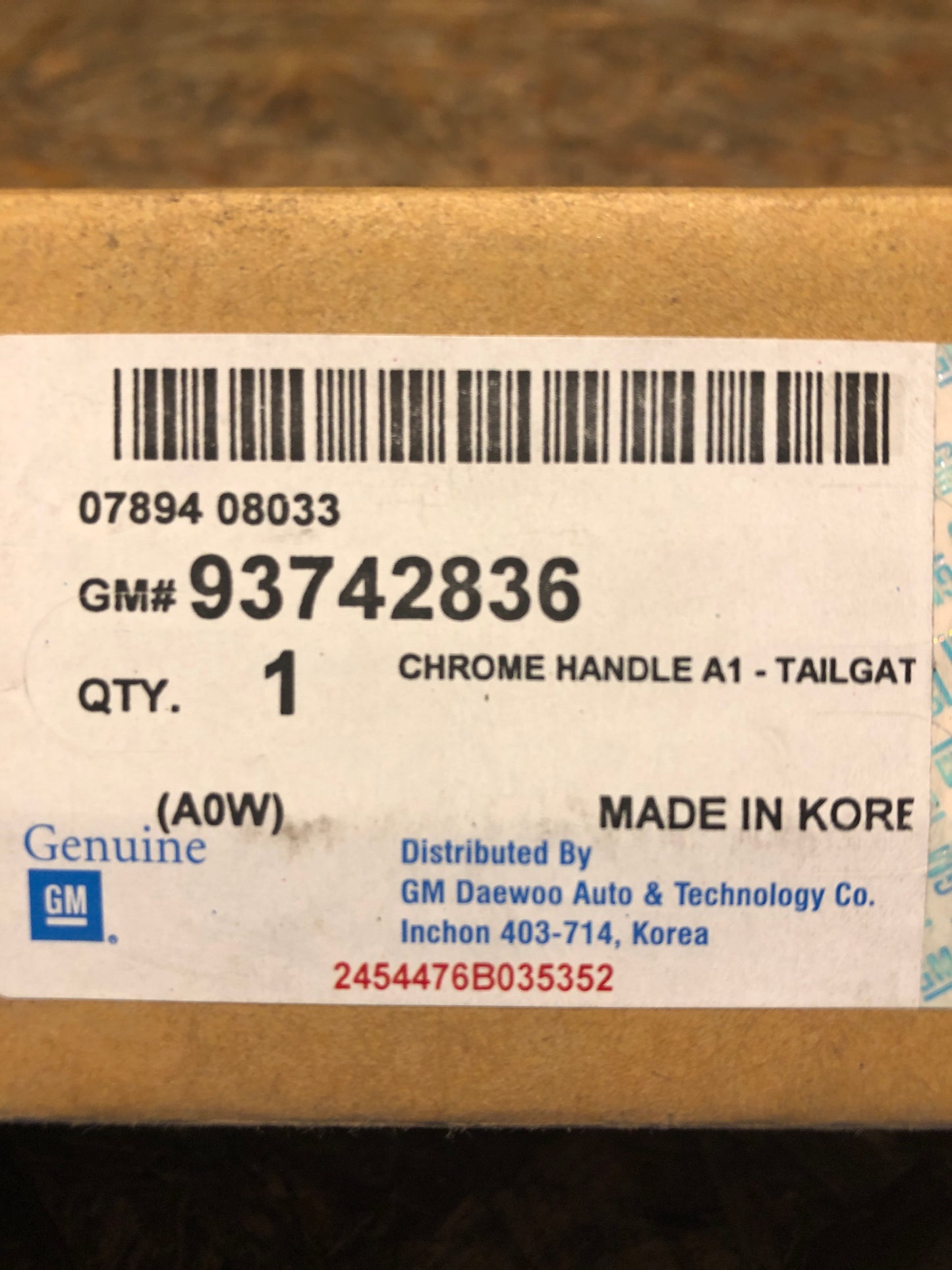Original GM Chevrolet Spark Blende Heckklappe  Neu
