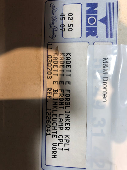 Original NOR Opel Kadett E Blinker Vorne Rechts Neu