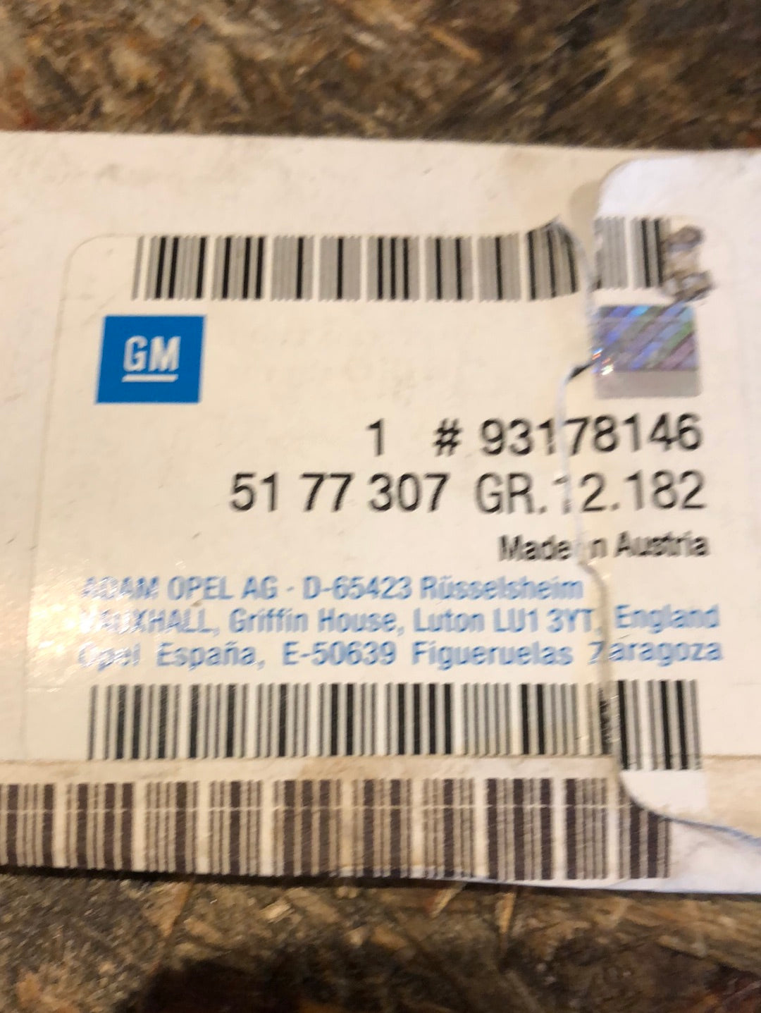 Original GM Opel Vectra C Emblem Schriftzug „1.9 CDTi“ Neu