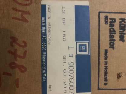 Original Opel Rekord E Wasserkühler Neu