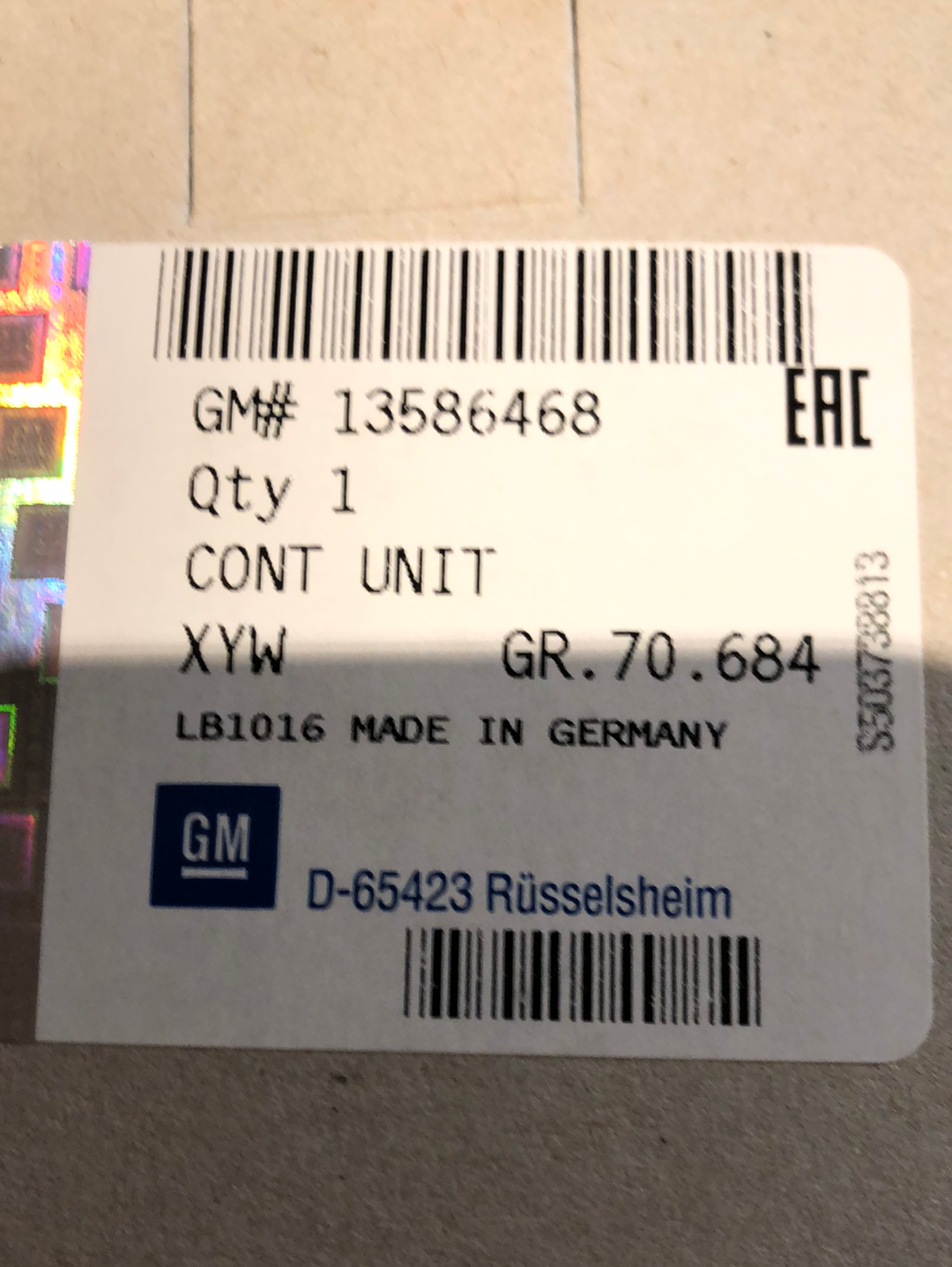 Original GM Opel Zafira C Steuergerät Anhängerleuchten Neu