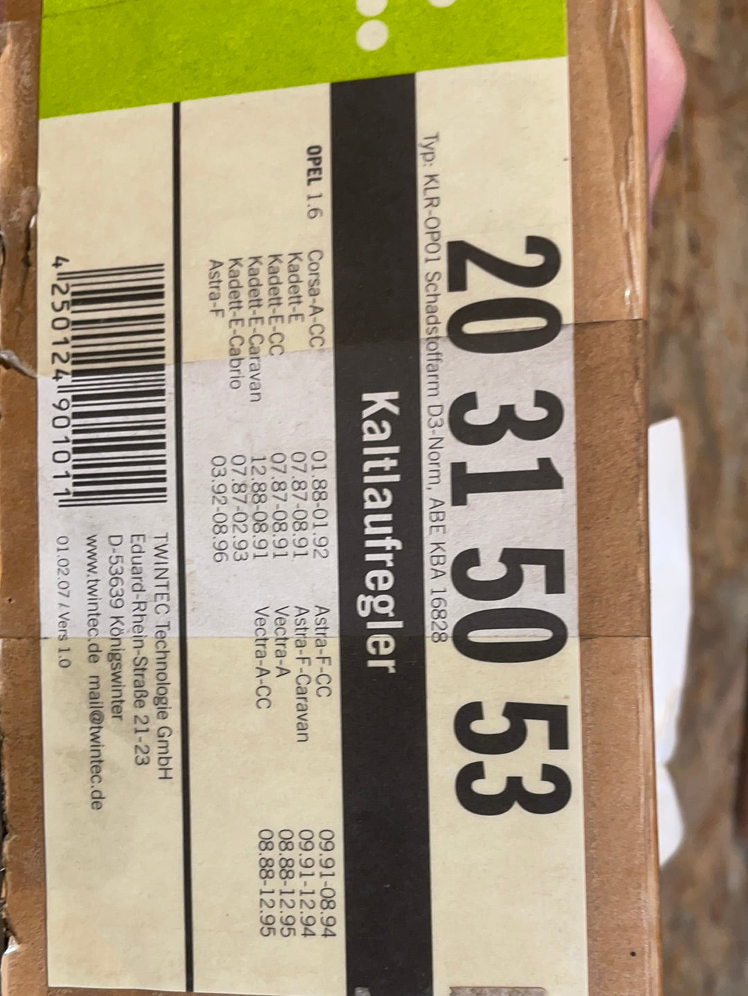 Original GM Opel Corsa Kadett Astra Vectra Kaltlaufregler Neu