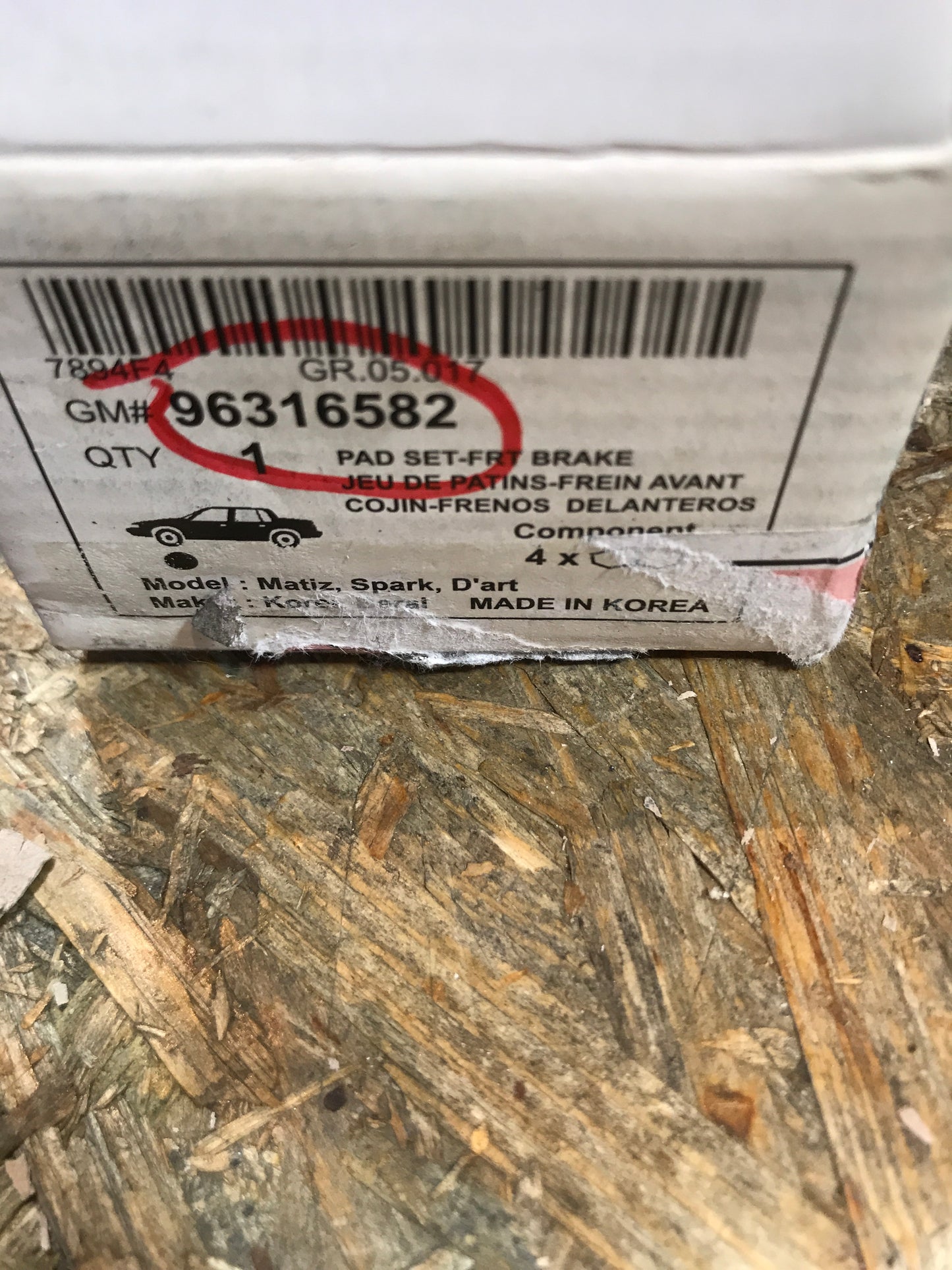Original Chevrolet Matiz Spark Bremsklötze vorne NEU