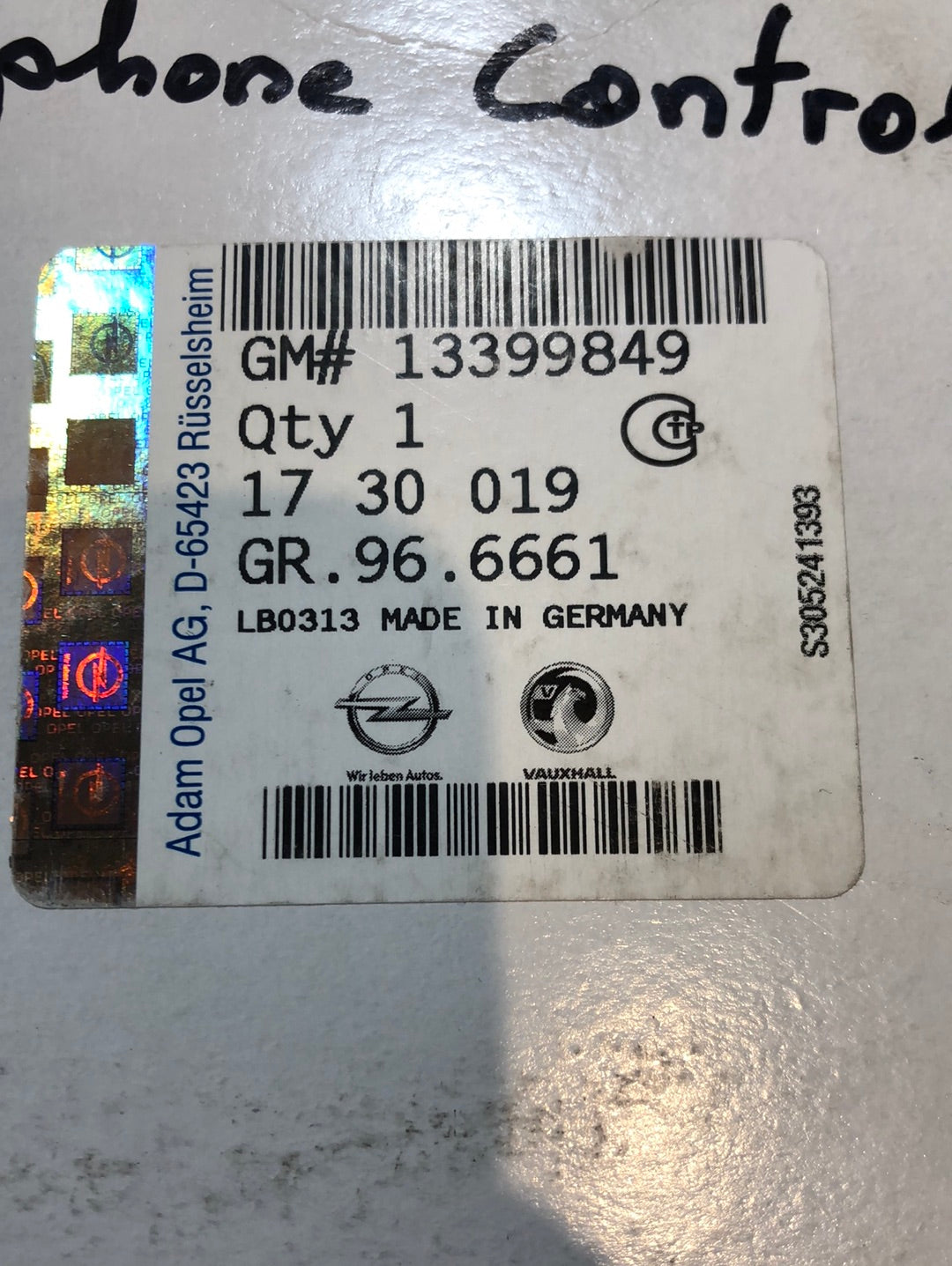 Original GM Opel Astra J GTC Steuergerät XVR OPC Smartphone Controller Neu