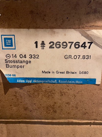 Original GM Bedford Blitz Bus Chromecke Stoßfänger hinten Neu