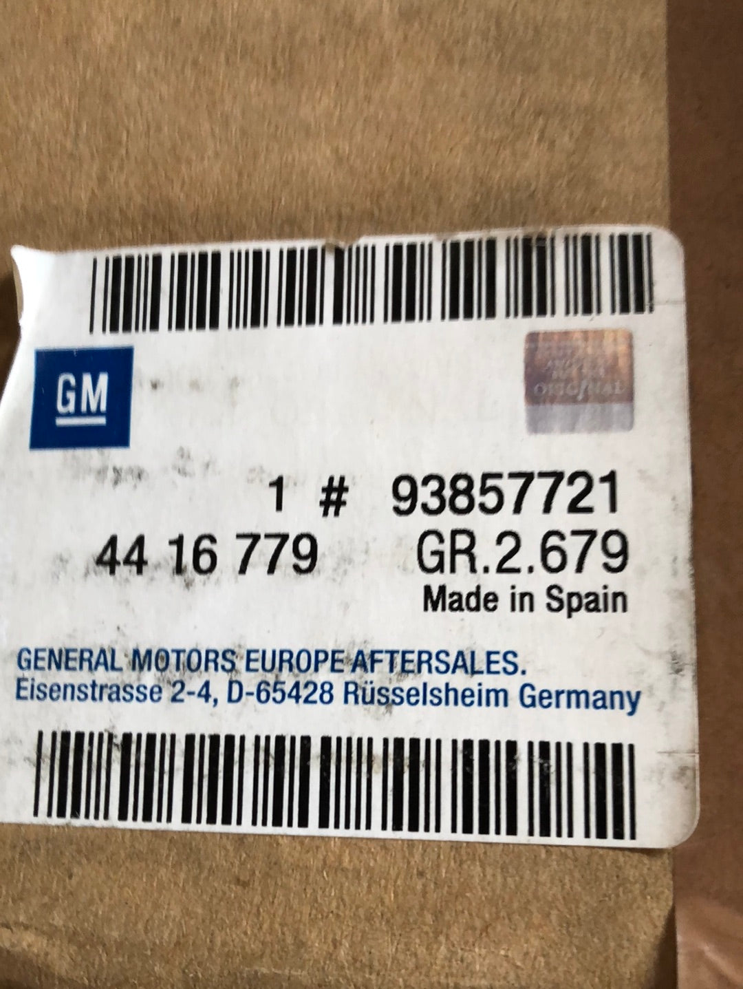 Original GM Opel Vivaro A Rückleuchte links Neu