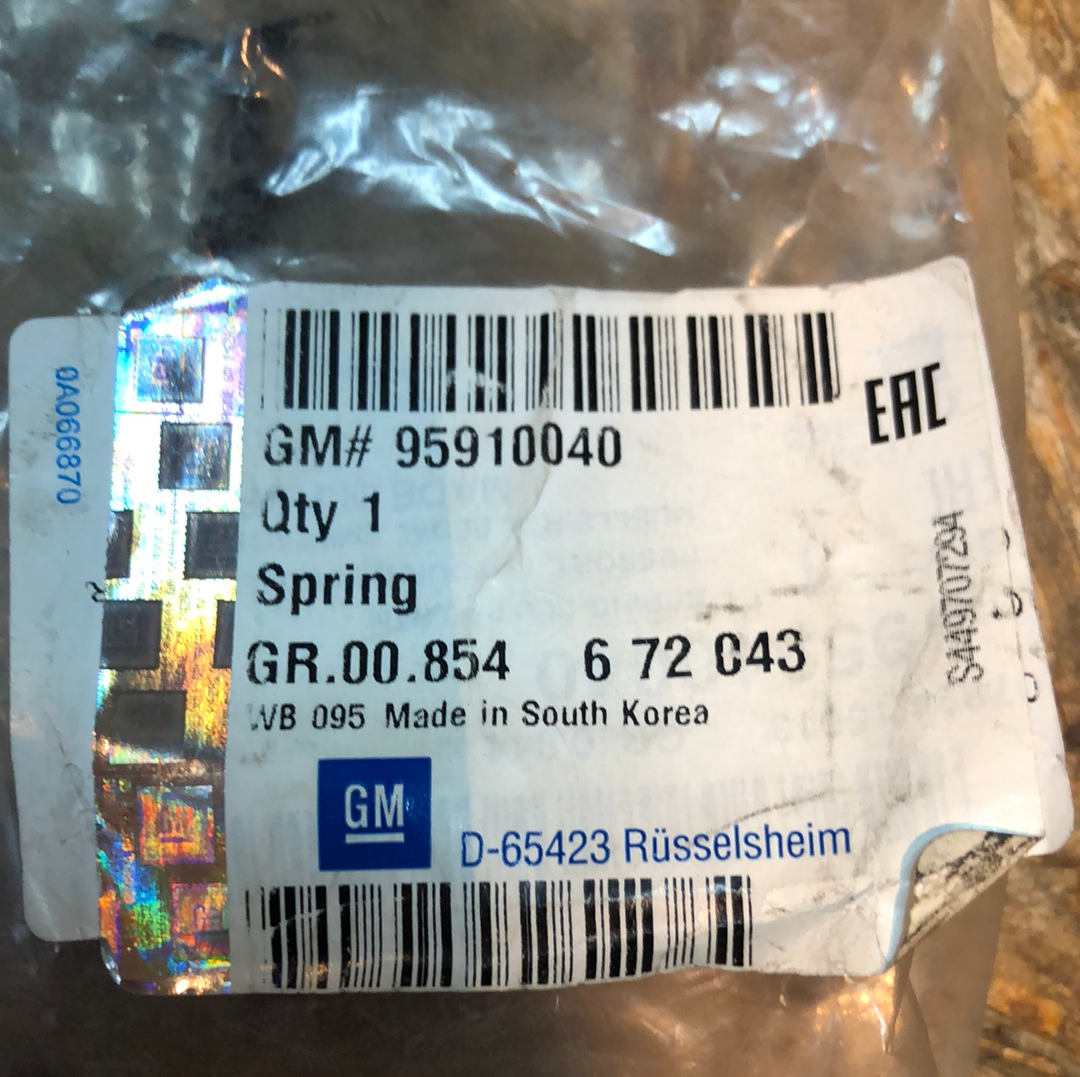 Original GM Opel Mokka Feder Pedal Neu