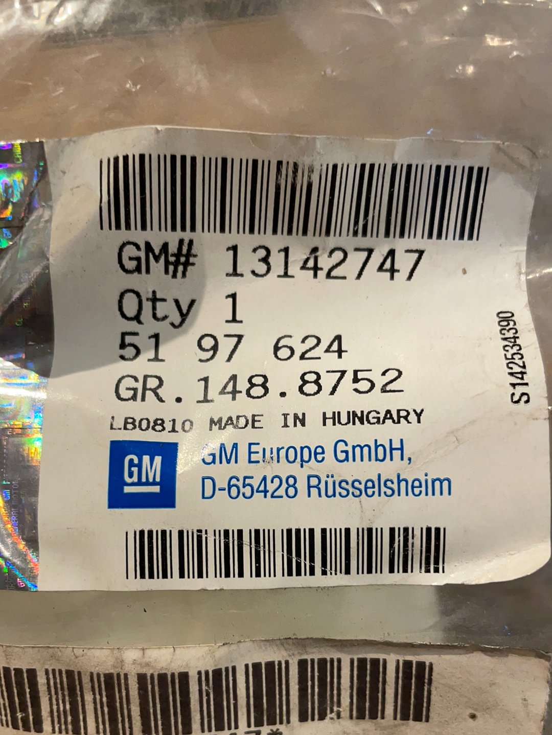 Original GM Opel Zafira Sicherheitsgurt Schloss Neu