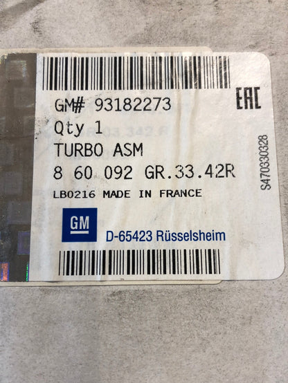 Original GM Opel Sintra Turbolader X22DTH Neu