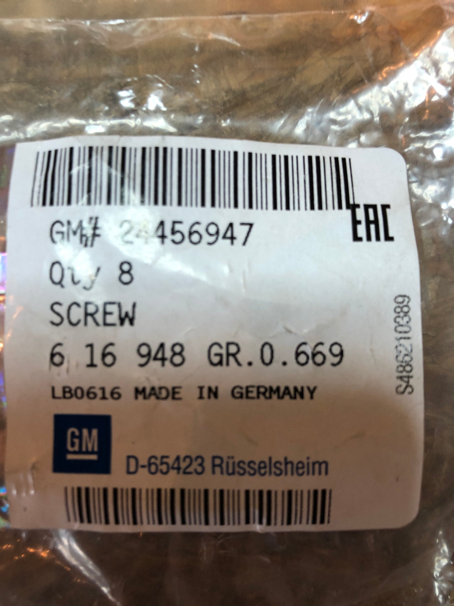 Original GM Opel Corsa D Schraube Torx M11x22.5 Schwungrad 8Stk Neu