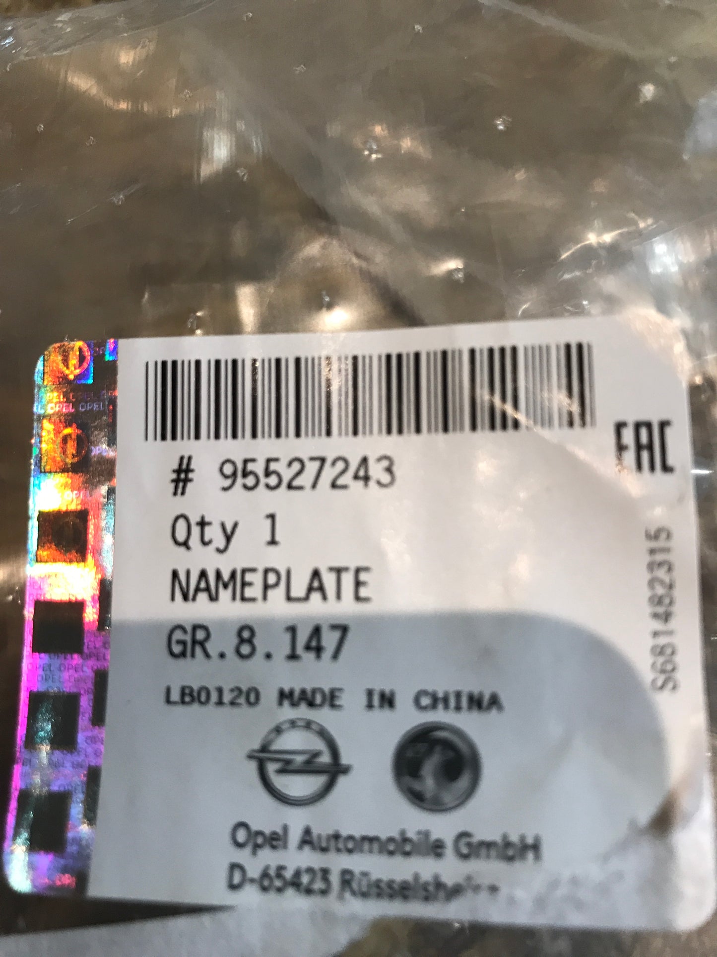 Original ECOTEC D Schriftzug Stiefel Abzeichen NeU