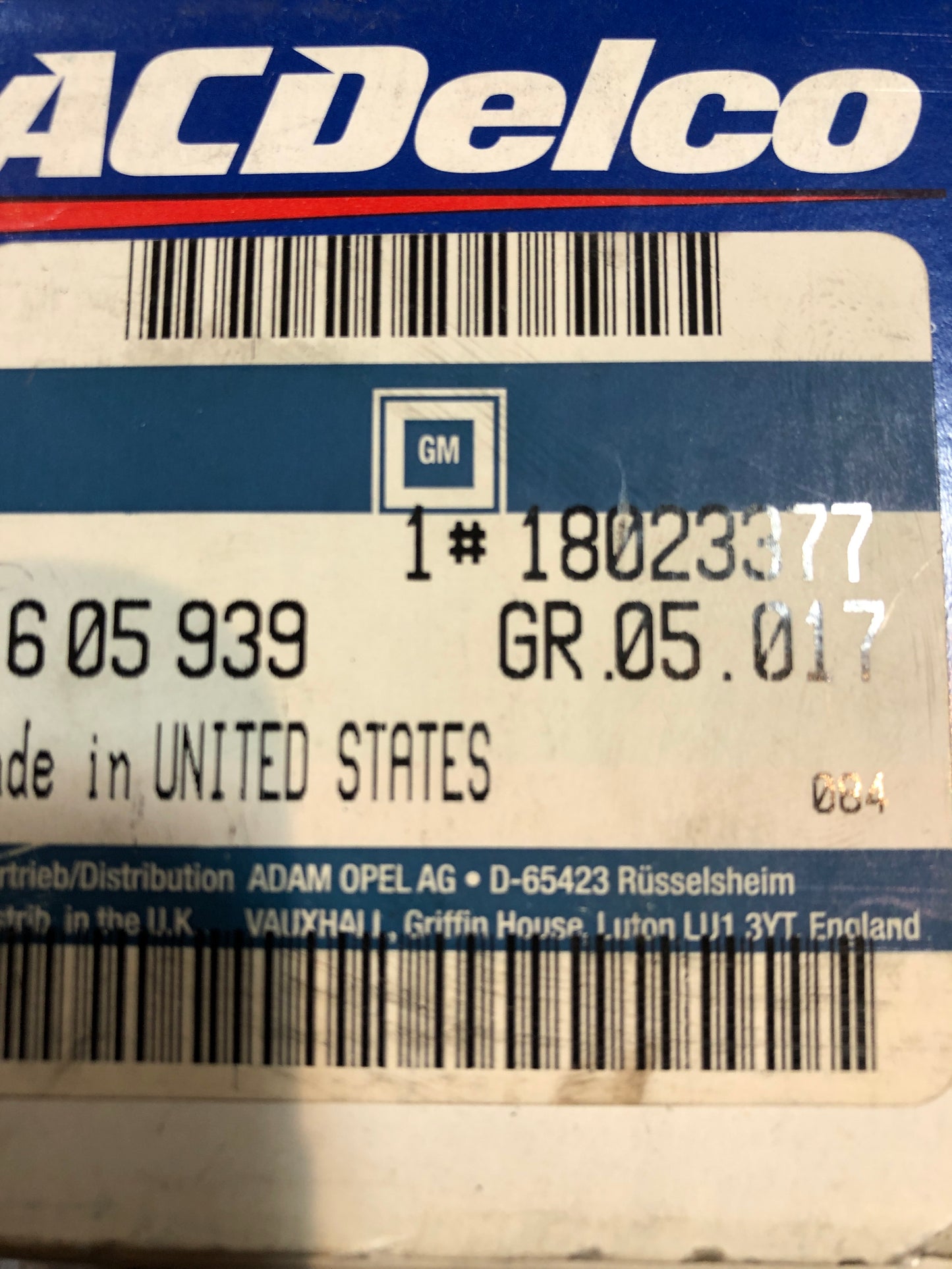 ACDelco Opel Sintra Bremsbelagsatz Neu