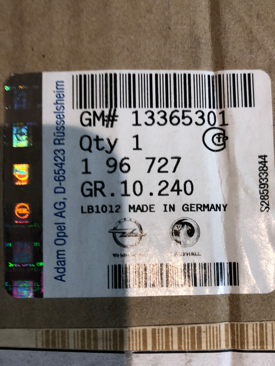 Original GM Opel Astra J Armlehne Neu