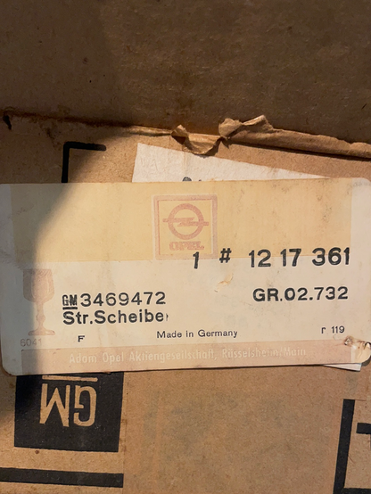 Original GM Opel Rekord E Streuscheibe Neu