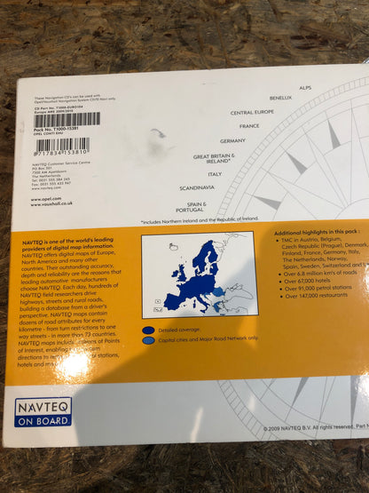 Original Opel Digital Rosdmap CD70 2009/2010 Europe