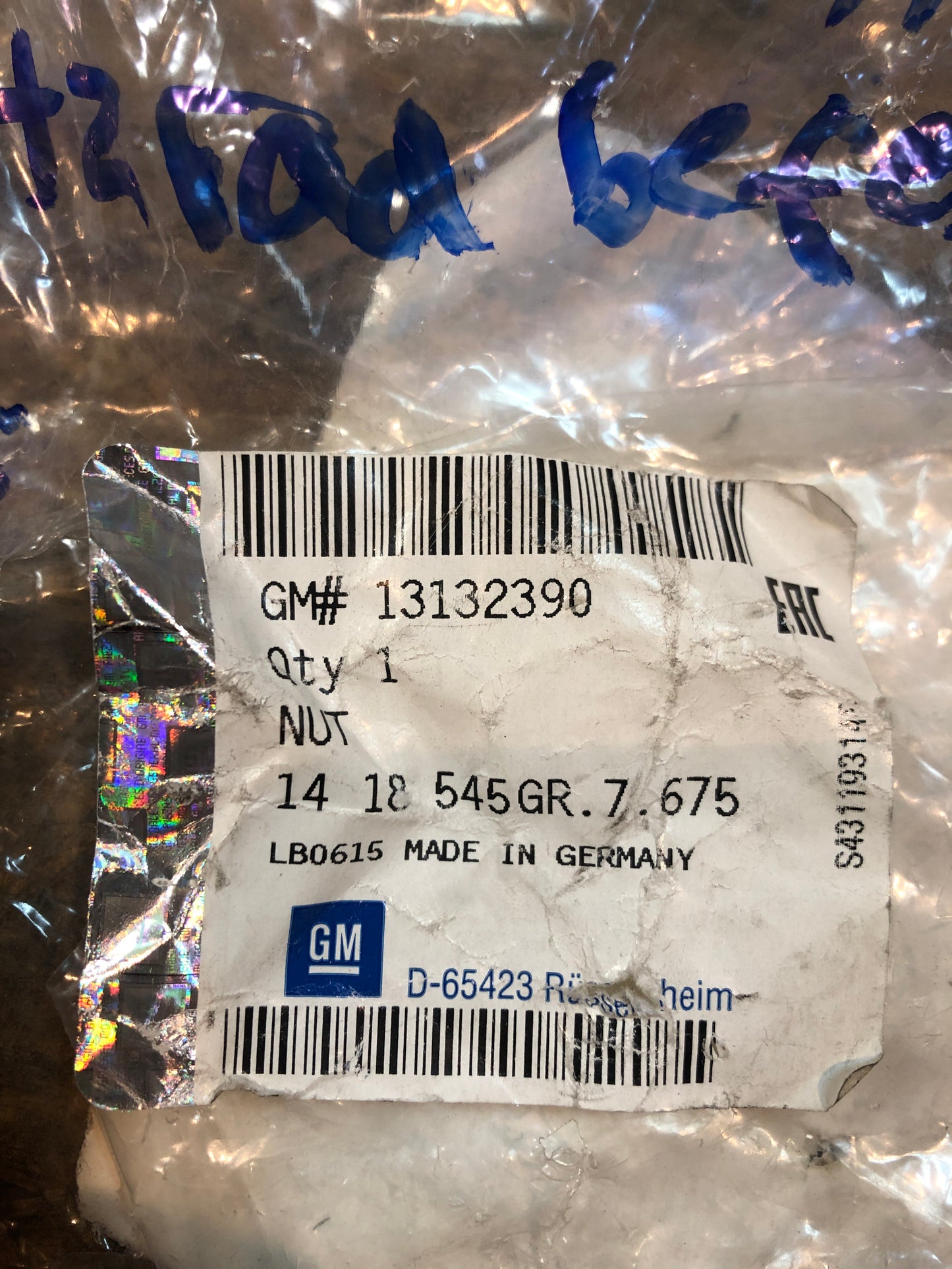 Original GM Opel Astra G Zafira A Flügel Mutter Ersatzrad Befestigung Neu