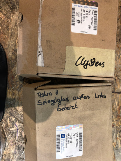 Original GM Opel Astra H Set Spiegelgläser außen links/rechts beheizt Neu
