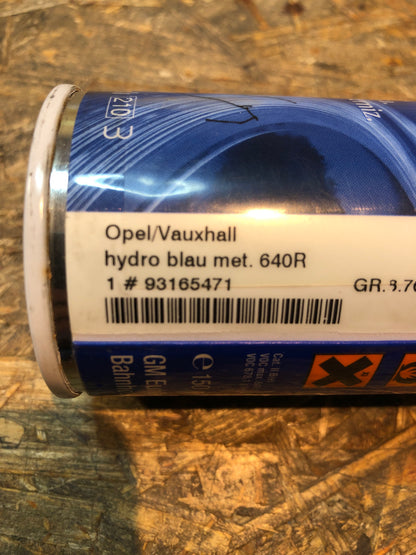 Original GM Opel Lackspray hydroblau mel 640R Neu