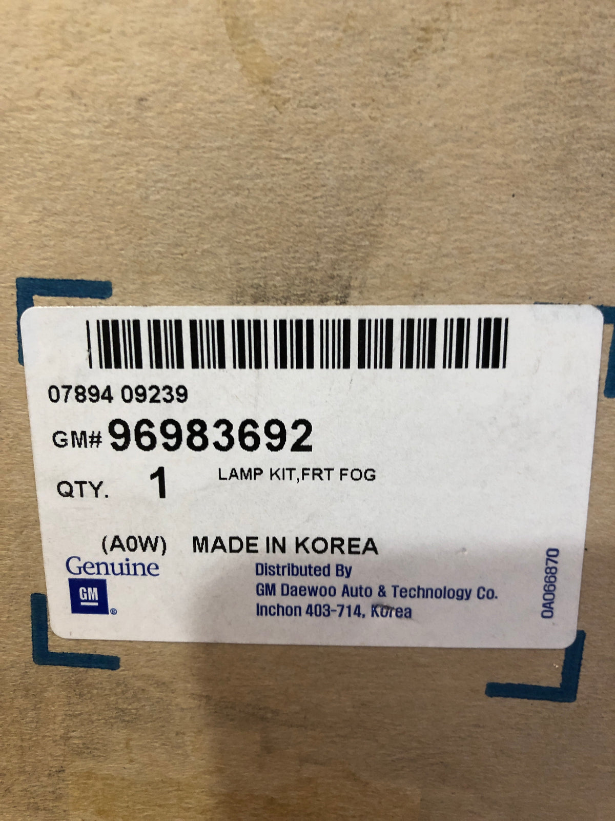 Original Chevrolet Cruze Nachrüstsatz Nebelscheinwerfer Neu
