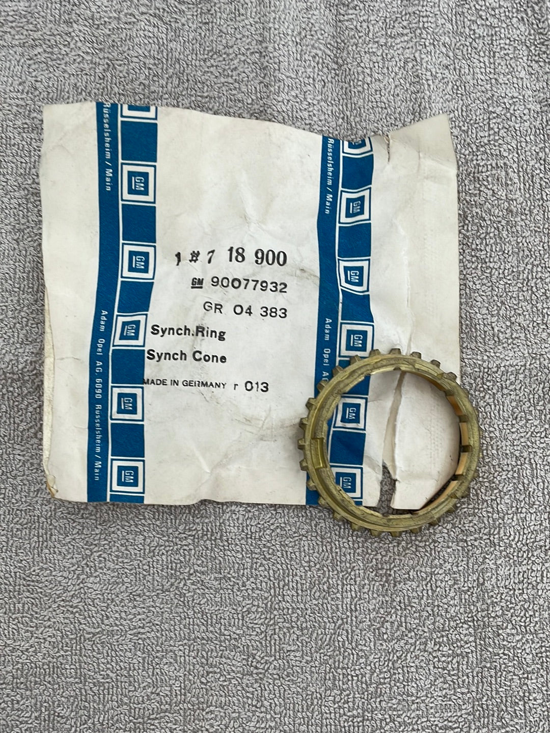 Synchronring 3+4 Gang Ascona C, Corsa A, Kadett E Original GM Opel Neu