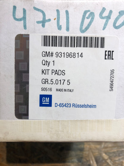 Original GM Opel Agila 2 Bremsbelagsatz vorne Neu