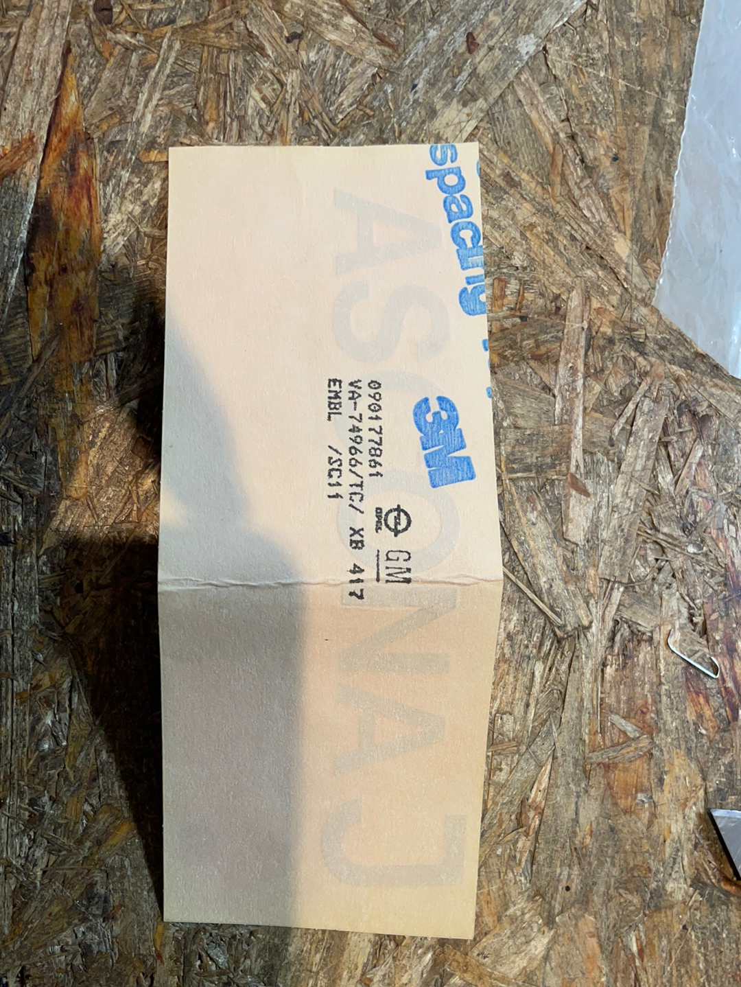 Original GM Opel Ascona J Schriftzug „Ascona J“ schwarz Neu