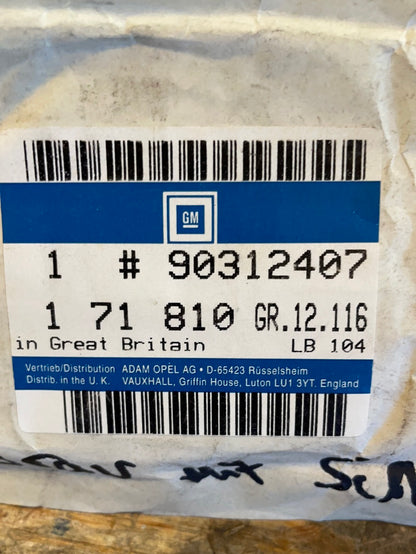 Original GM Opel Kadett E Schutzzierleiste Seitenwand hinten vorne links blau/grau mit Silberstreifen Neu