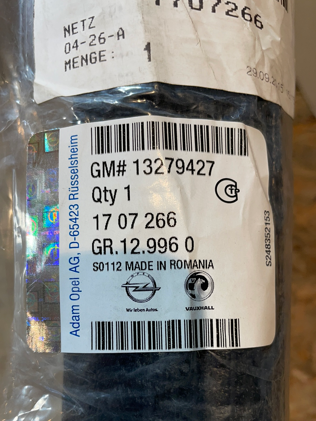 Original GM Opel Insignia A Caravan Trennnetz Neu