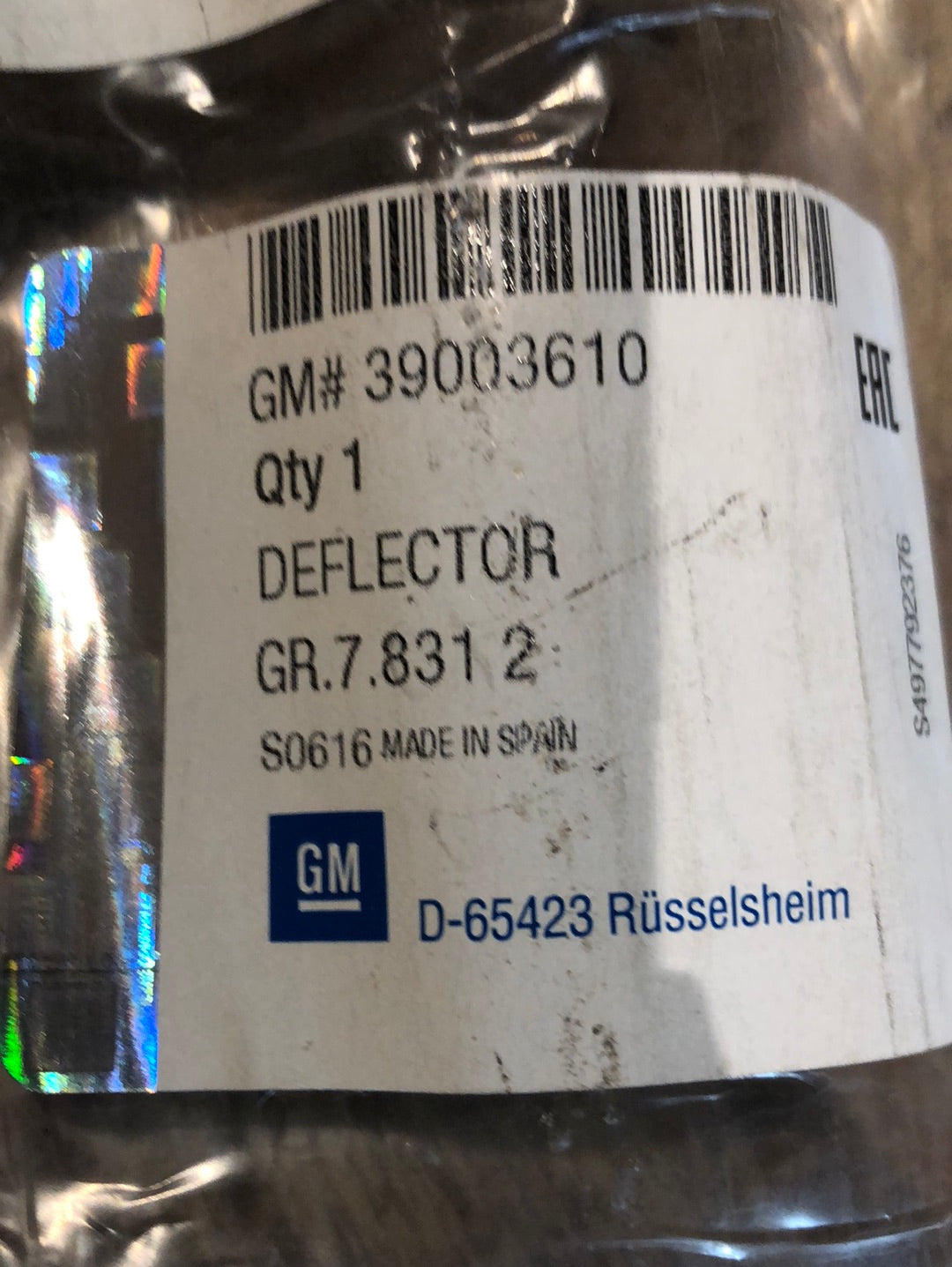 Original GM Opel Corsa E Frontlippe Luftabweiser vorne links Neu