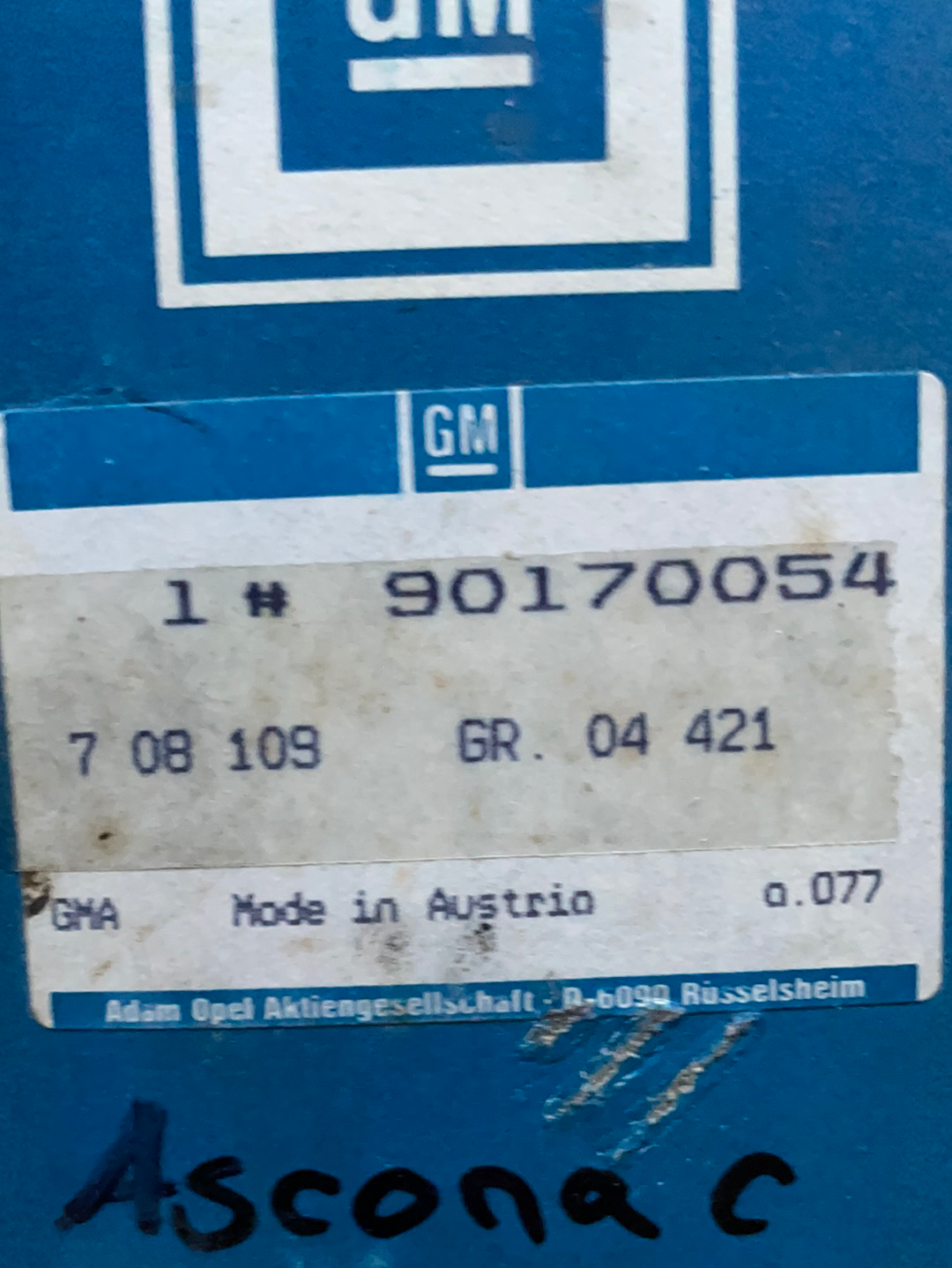 Original GM Opel Ascona C 1,3F10 4Gang Zahnräder Getriebe Neu