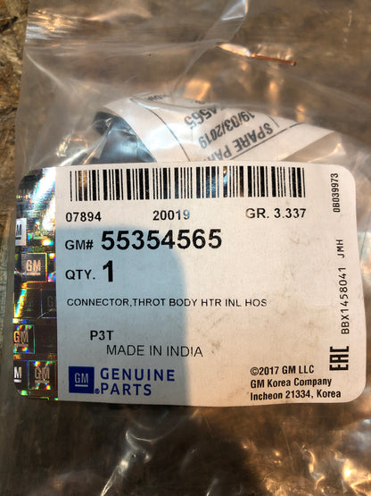 Original GM Opel Mokka Gas Ventil Thermostat Körper Heizung Rohr Anschluss Neu