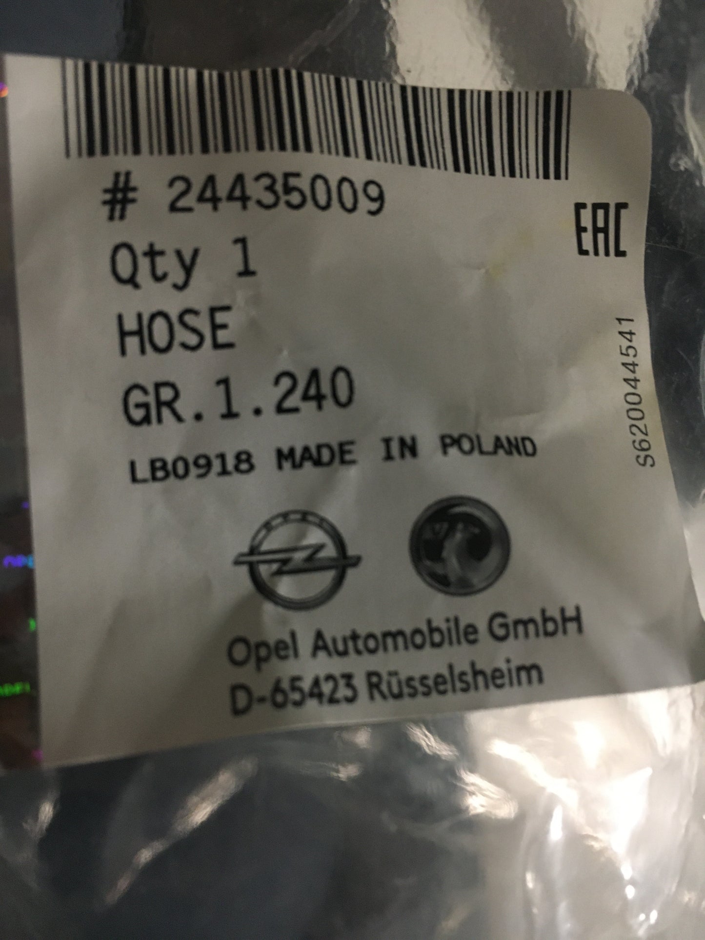 Original Agila A Kühlerschlauch NEU