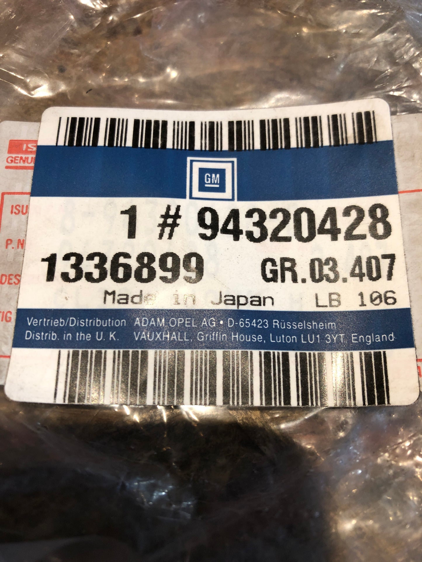 Original GM Opel Frontera A Schlauchrolle Saugrohr Neu