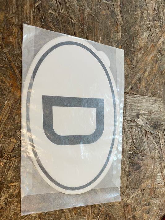 Original GM Aufkleber D-Schild weiß schwarz Neu