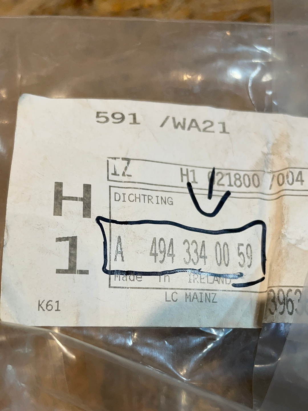 Original Mercedes-Benz Dichtring Neu