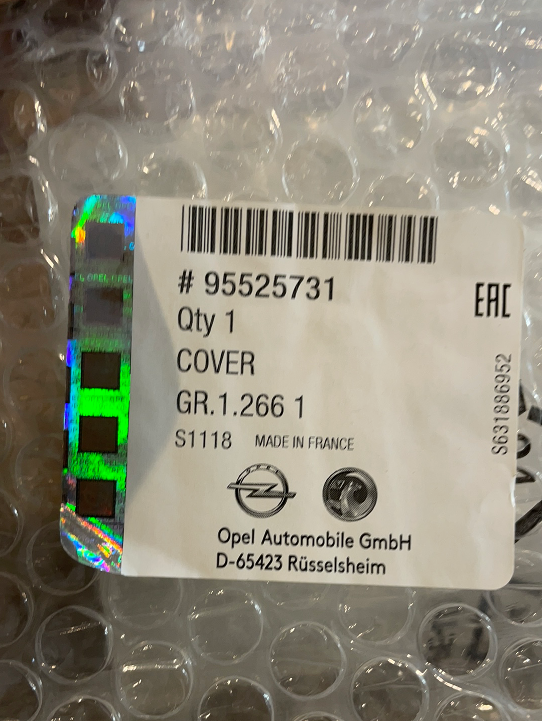 Original GM Opel Crossland X Blende Frontverkleidung Neu