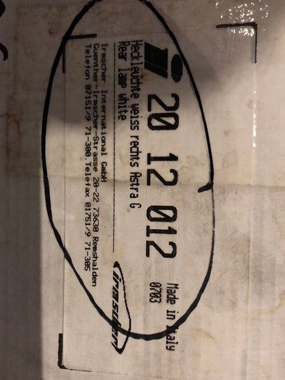 Original Irmscher Opel Astra G Heckleuchte rechts Neu