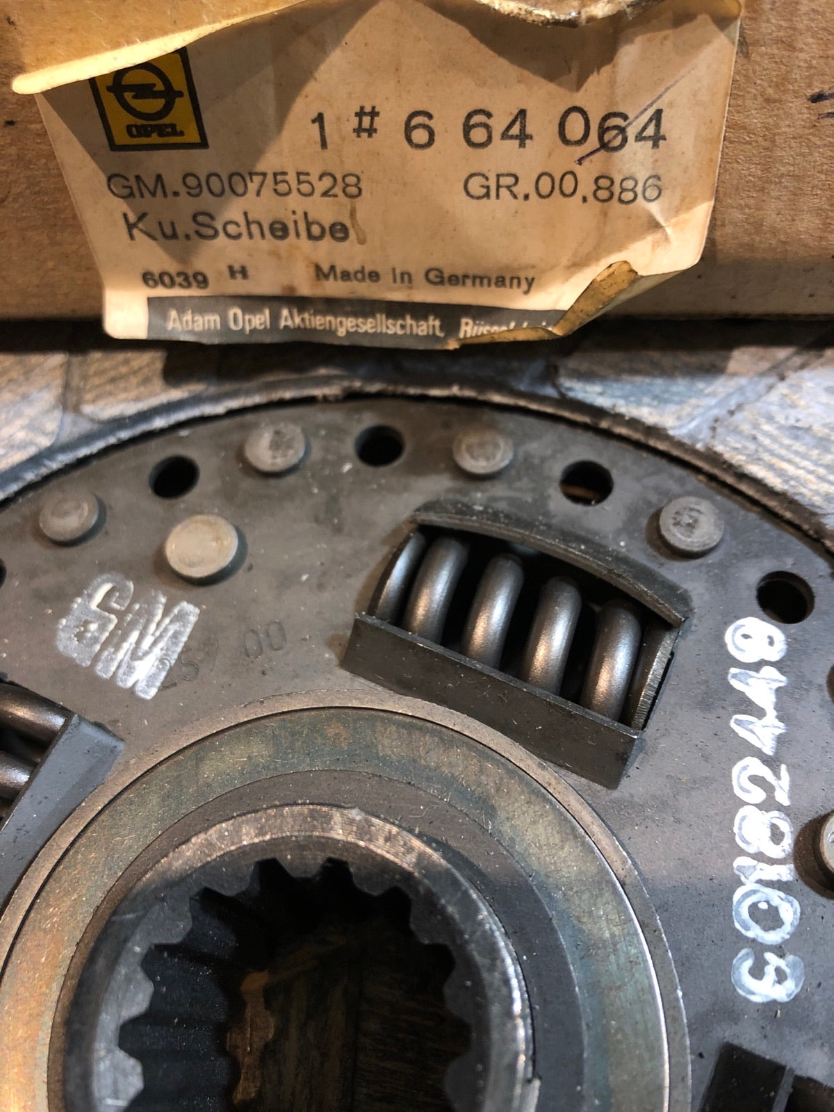 Original Opel GT Kupplungsscheibe Neu