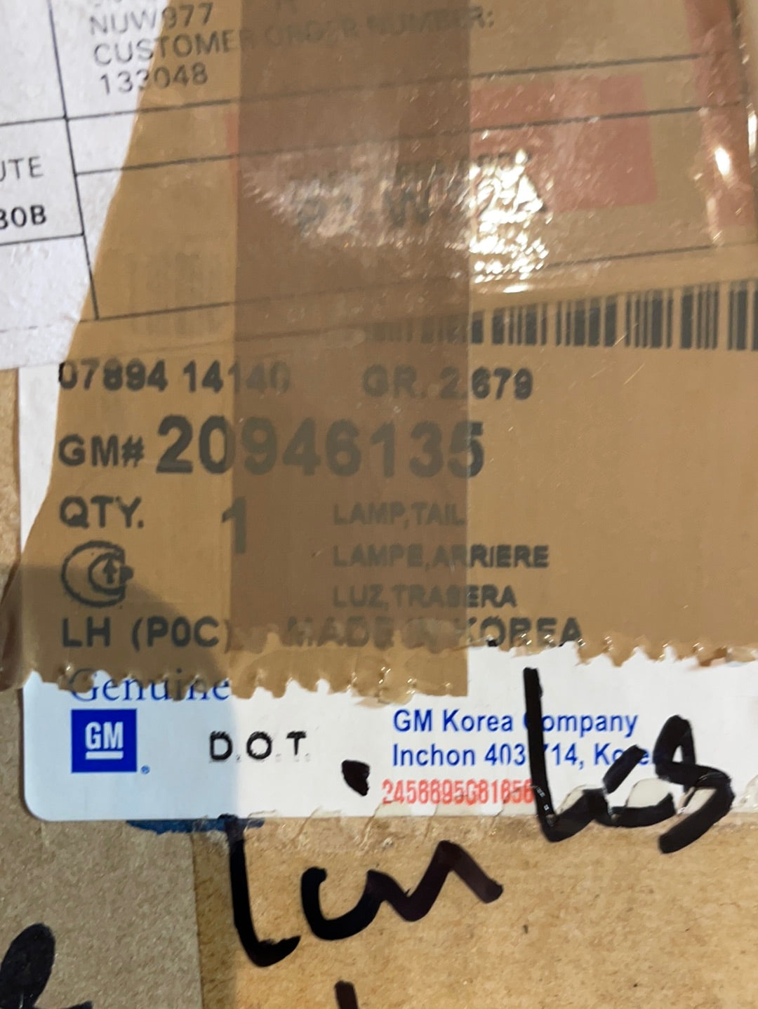 Original GM Chevrolet Captiva Heckleuchte links Neu